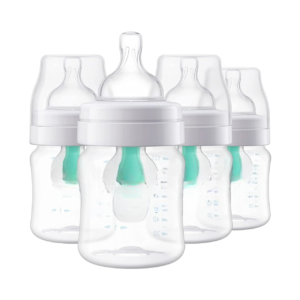 Anti-Colic Baby Bottles with AirFree Vent, 4oz, 4pk, Clear