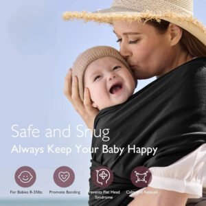 Baby Wrap Carrier Slings, Easy to Wear for Girl and Boy